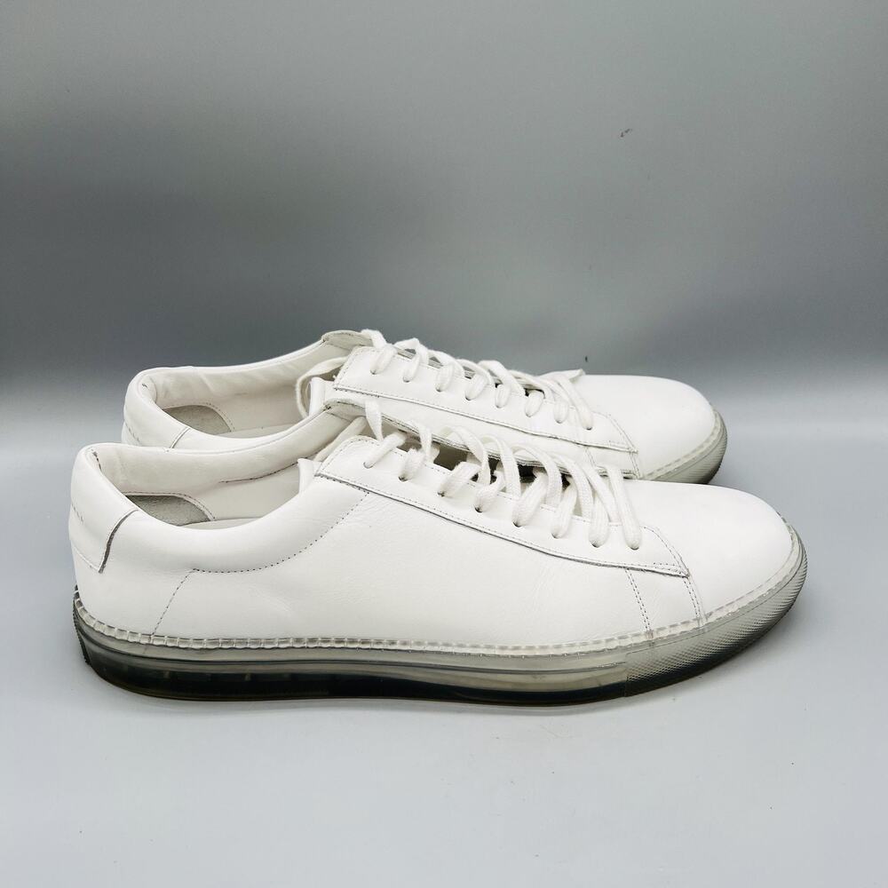 Oliver Cabell Shoes Men 13 White Leather Low Top Casual Sneaker Comfort Gum Sole